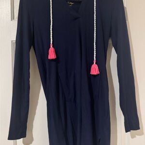 Lilly Pulitzer Navy Coverup with Pink Accents